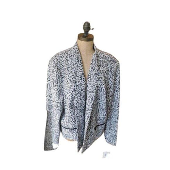 Calvin Klein Size 24W Plus Size Lined Print Blazer Jacket NWT $139 - Picture 1 of 3